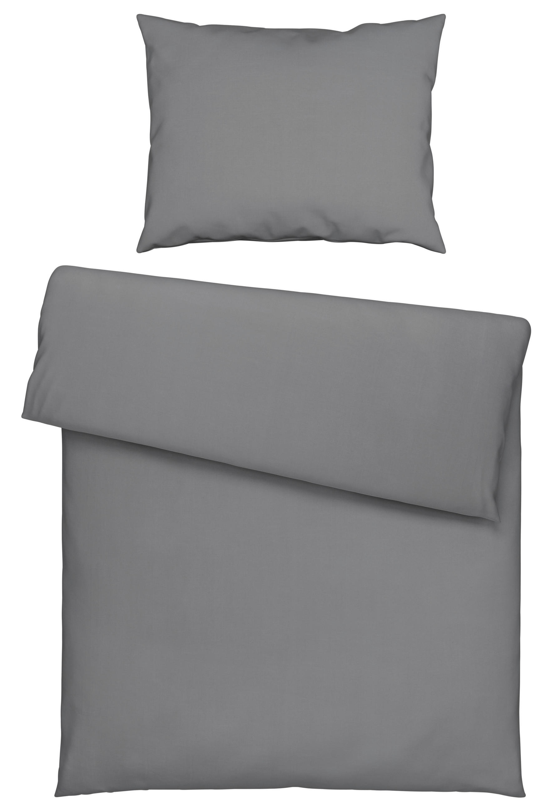 POSTEĽNÁ BIELIZEŇ, satén, sivá, 140/220 cm - sivá, Basics, textil (140/220cm) - Novel