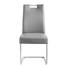 SCHWINGSTUHL Lederlook Edelstahlfarben, Grau - Edelstahlfarben/Grau, Design, Textil/Metall (46/97/59cm) - Valnatura