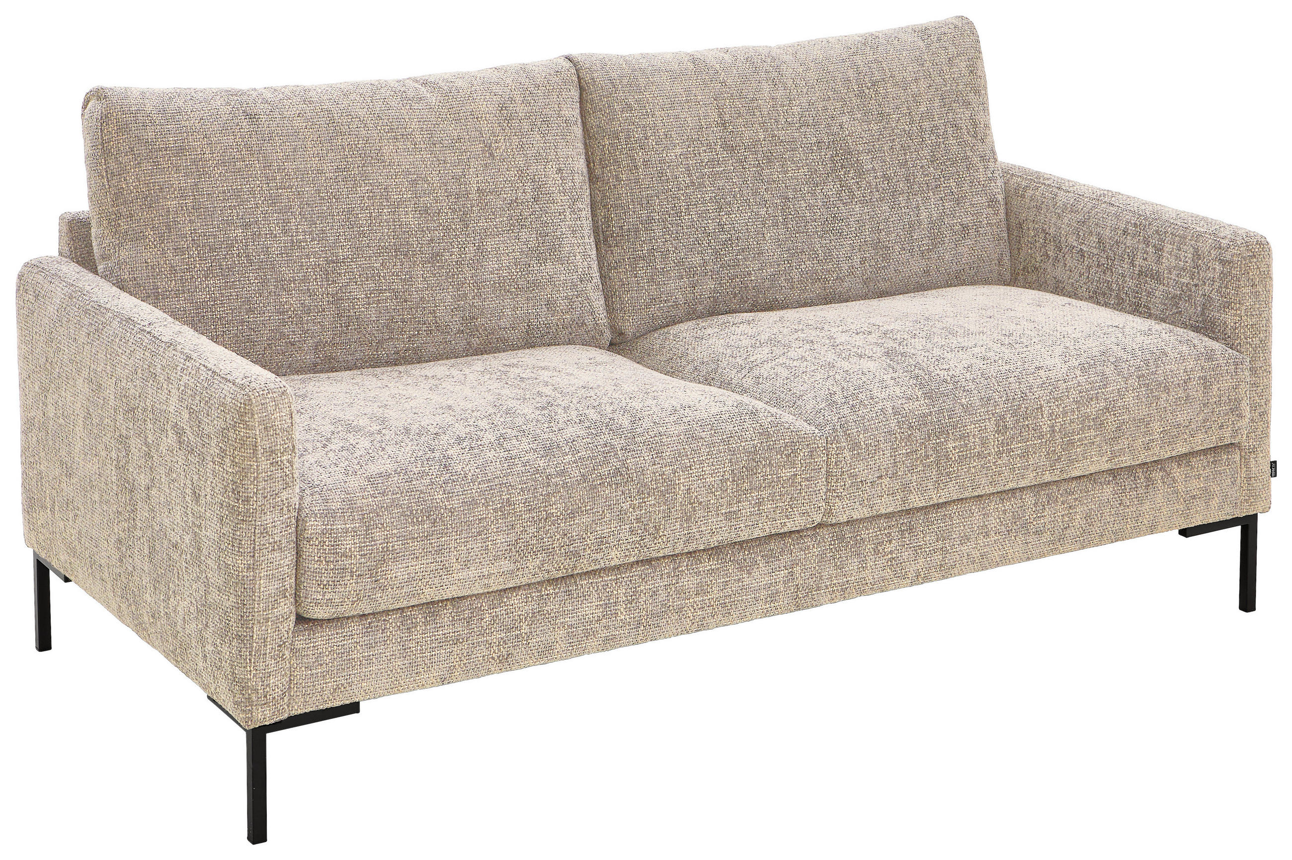2,5-SITZER in Webstoff Greige  - Greige/Schwarz, Konventionell, Textil/Metall (176/78/90cm) - MID.YOU