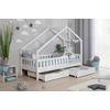HAUSBETT Absturzsicherung, Rollrost, Bettschublade 90/200 cm  - Naturfarben/Weiß, MODERN, Holz (90/200cm) - MID.YOU