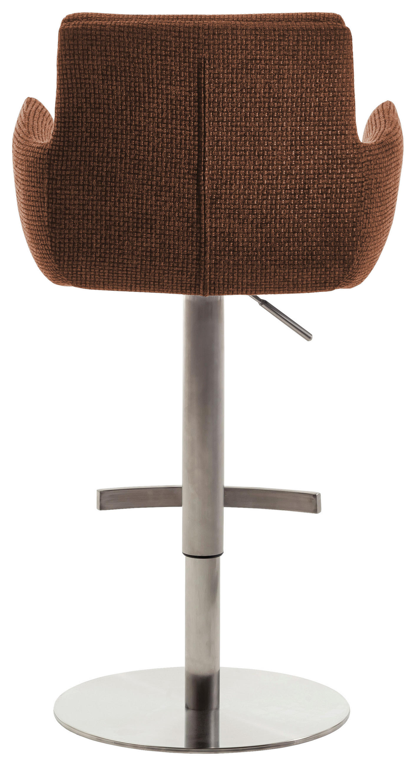 BARHOCKER in Metall, Textil Edelstahlfarben, Rostfarben  - Edelstahlfarben/Rostfarben, Design, Textil/Metall (54/84/52cm) - Dieter Knoll