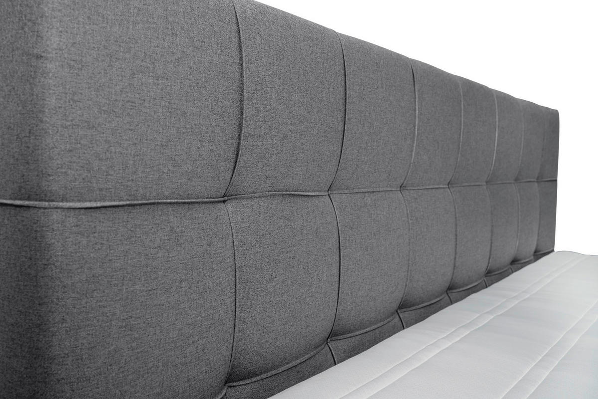 BOXSPRINGBETT 160/200 cm  in Grau  - Alufarben/Grau, Konventionell, Kunststoff/Textil (160/200cm) - Carryhome
