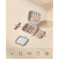 SCHMUCKKÄSTCHEN - Goldfarben/Weiß, LIFESTYLE, Glas/Leder (10,5/6/10,5cm)