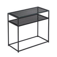 KONSOLENTISCH in Glas 80/40/77 cm    - Schwarz, Design, Glas/Metall (80/40/77cm) - MID.YOU