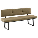 SITZBANK 180/86/60 cm  in Schwarz, Olivgrün  - Schwarz/Olivgrün, MODERN, Textil/Metall (180/86/60cm) - Cantus