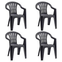 STAPELSESSEL Graphitfarben  - Graphitfarben, KONVENTIONELL, Kunststoff (58/79/56cm) - Siena Garden