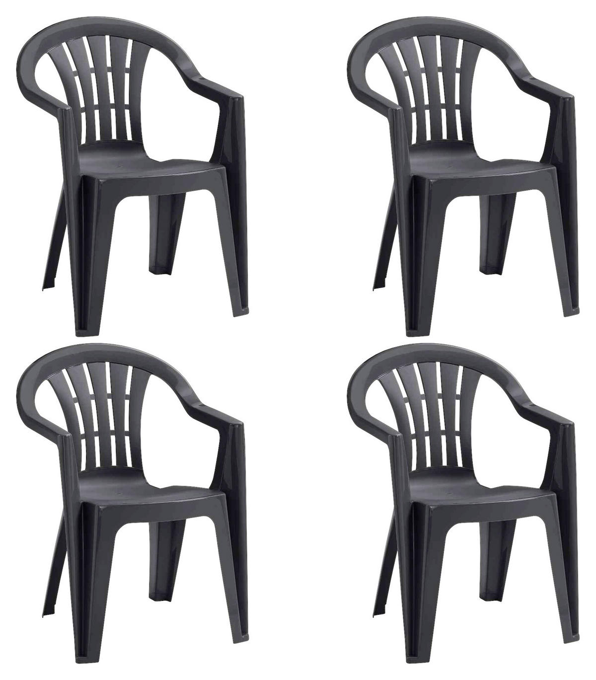 STAPELSESSEL Graphitfarben  - Graphitfarben, KONVENTIONELL, Kunststoff (58/79/56cm) - Siena Garden