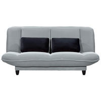 SCHLAFSOFA in Webstoff Silberfarben  - Silberfarben/Schwarz, Konventionell, Kunststoff/Textil (200/88/90cm) - MID.YOU