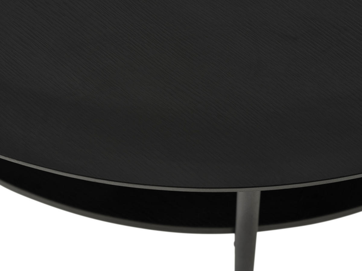 COUCHTISCH 80/80/40 cm rund Schwarz  - Schwarz, Basics, Holzwerkstoff/Metall (80/80/40cm) - Boxxx