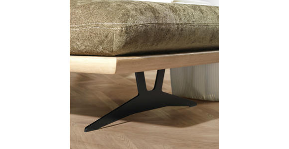 SCHLAFSOFA in Holz, Textil Hellgrün - Beige/Schwarz, Design, Holz/Textil (204/92/90cm) - Dieter Knoll