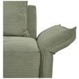 BIGSOFA in Cord Olivgrün - Schwarz/Olivgrün, Design, Textil/Metall (226/91/103cm) - Carryhome
