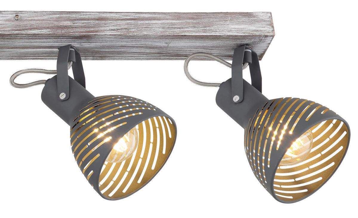 REFLEKTOR     80/12,5/25 cm          - modra/siva, Basics, kovina/les (80/12,5/25cm) - Globo