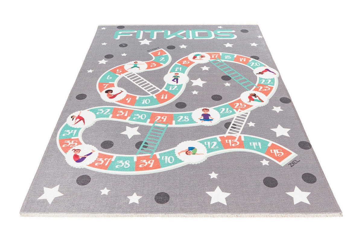 COVOR PENTRU COPII - alb/turcoaz, Trend, textil (115/170cm) - Ben'n'jen