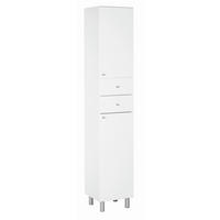 DULAP ÎNALT 35/186/33 cm  - argintiu/alb, Konventionell, metal/lemn (35/186/33cm) - Xora