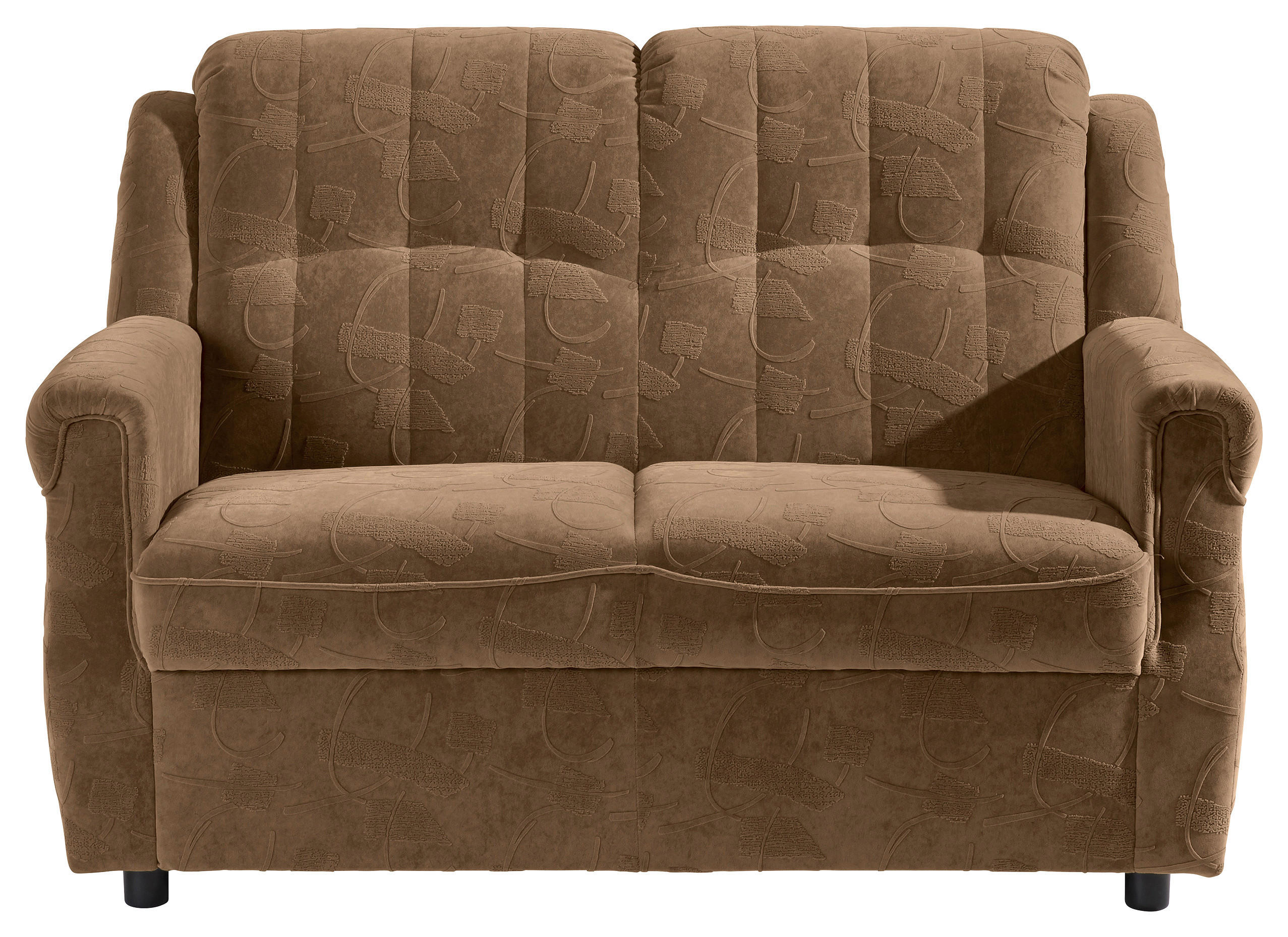 2-SITZER-SOFA Mikrofaser Braun  - Schwarz/Braun, LIFESTYLE, Kunststoff/Textil (133/89/83cm) - Max Winzer