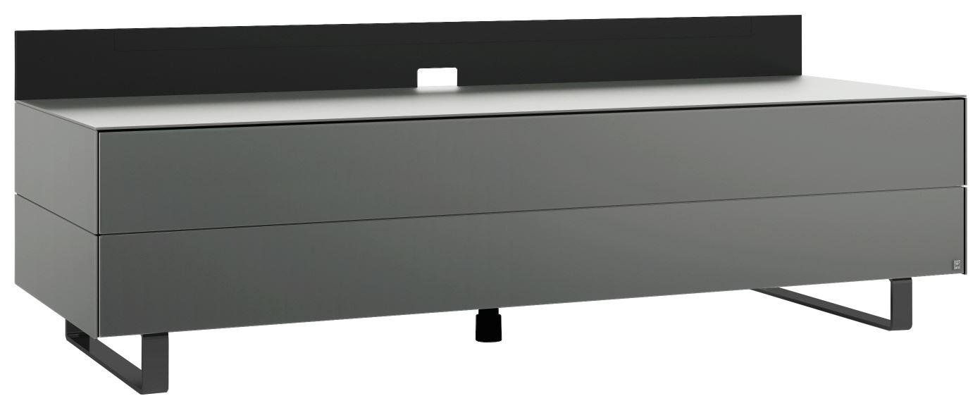 TV-ELEMENT - Schwarz/Grau, MODERN, Glas/Holzwerkstoff (150,5/53,5/57,0cm) - Musterring