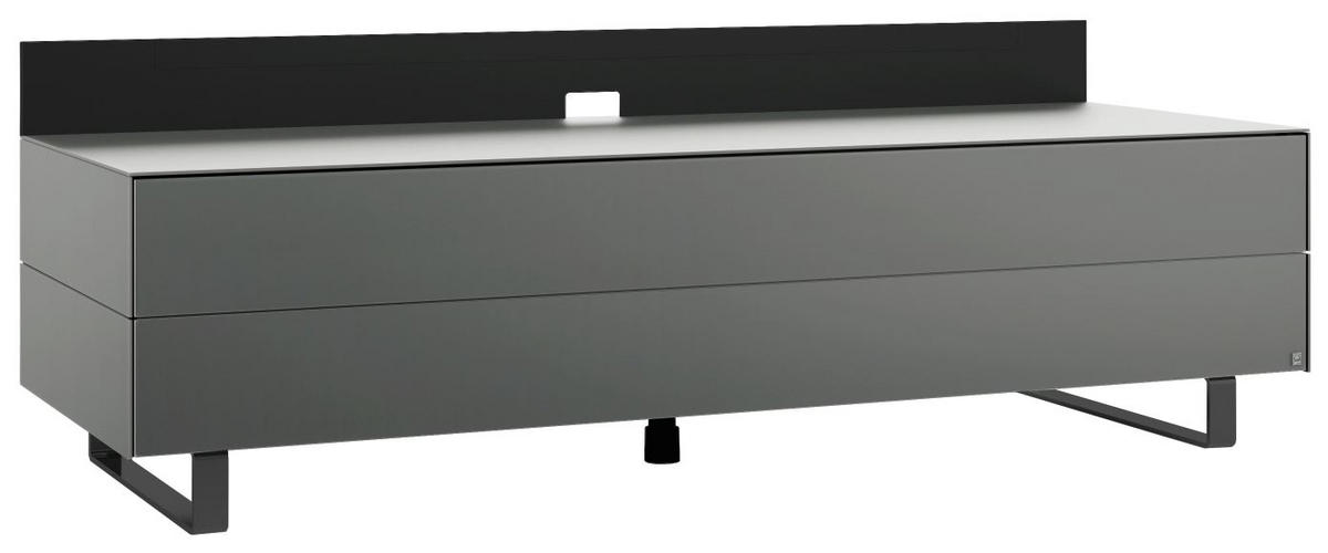 TV-ELEMENT - Schwarz/Grau, MODERN, Glas/Holzwerkstoff (150,5/53,5/57,0cm) - Musterring