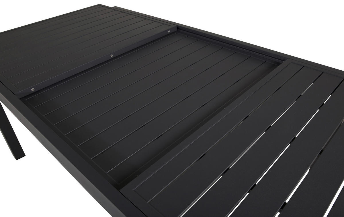 GARTENTISCH Metall Schwarz rechteckig  - Schwarz, KONVENTIONELL, Metall (160/100/75cm) - Gardenson