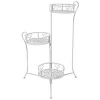 STOJAN NA KVĚTINY, bílá - bílá, Trend, kov (23/64/23cm) - Ambia Home