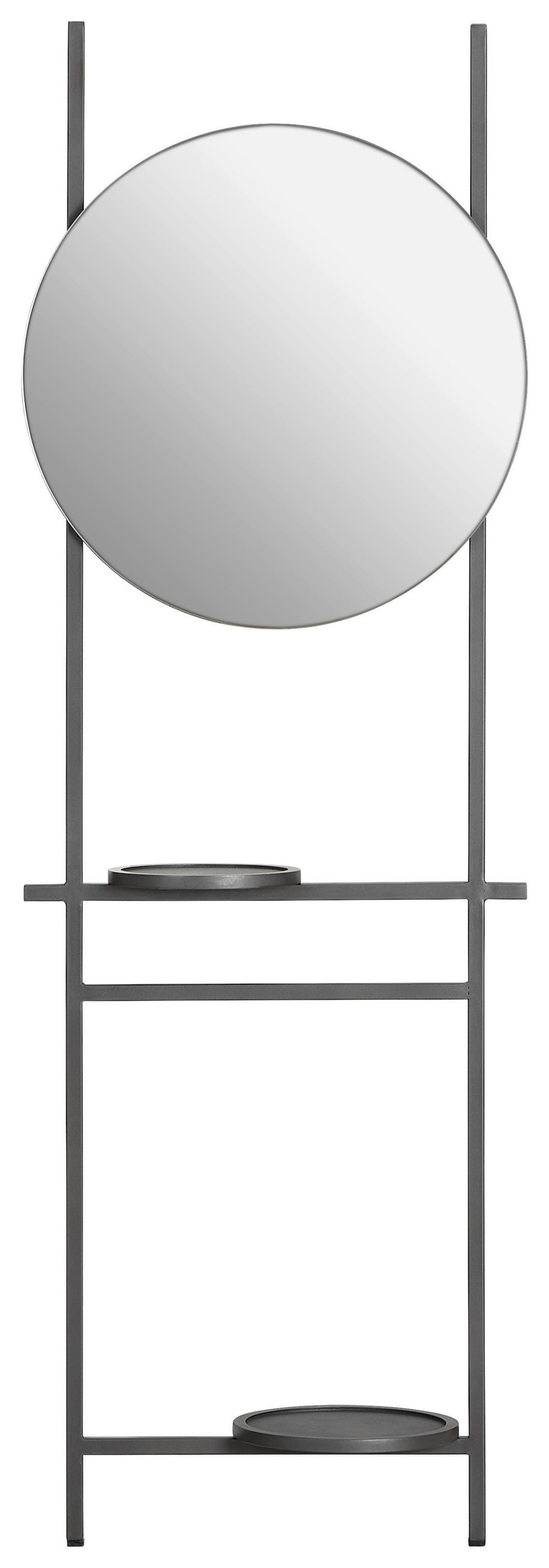 STANDSPIEGEL 60/180/27 cm, Anthrazit  - Anthrazit, Trend, Glas/Metall (60/180/27cm) - Livetastic
