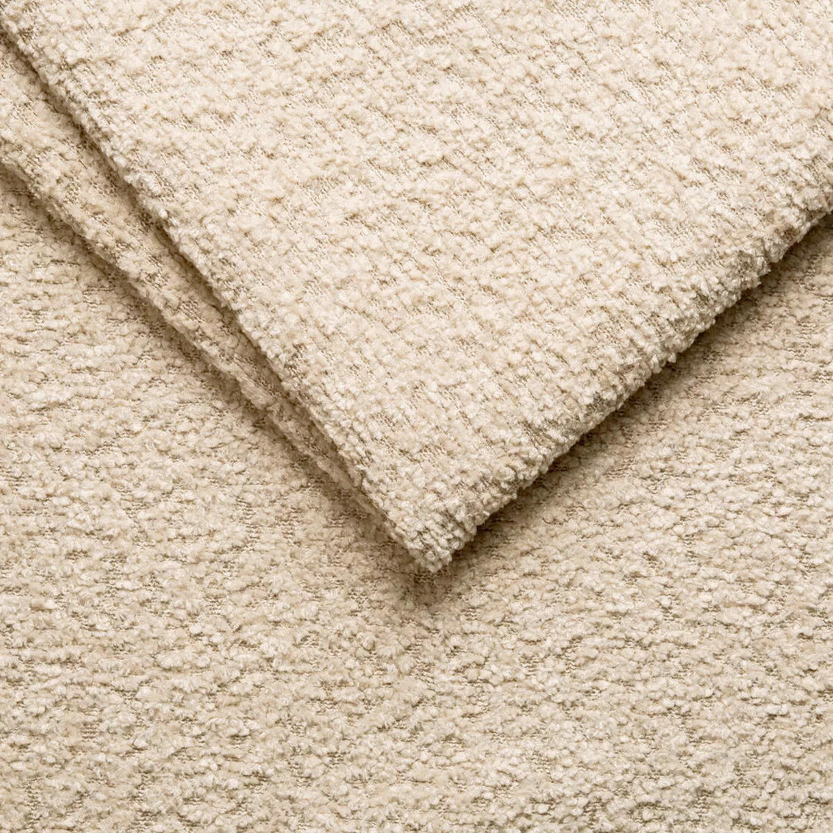SCHLAFSOFA Bouclé Sandfarben  - Sandfarben/Schwarz, Design, Kunststoff/Textil (268/85/110cm) - MID.YOU