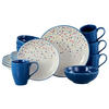 KOMBISERVICE Joy Blau-bunt 16-teilig  - Blau/Creme, Basics, Keramik - Creatable