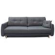 SCHLAFSOFA Webstoff Graphitfarben  - Buchefarben/Graphitfarben, KONVENTIONELL, Holz/Textil (220/90/95cm) - Carryhome