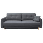 SCHLAFSOFA Webstoff Graphitfarben  - Buchefarben/Graphitfarben, KONVENTIONELL, Holz/Textil (220/90/95cm) - Carryhome