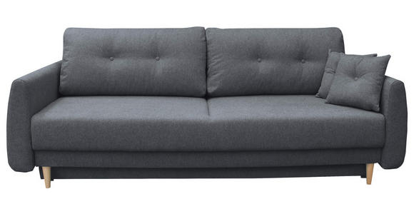 SCHLAFSOFA Webstoff Graphitfarben  - Buchefarben/Graphitfarben, KONVENTIONELL, Holz/Textil (220/90/95cm) - Carryhome