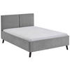 POLSTERBETT Grau 140/200 cm  - Schwarz/Grau, Basics, Holz/Textil (140/200cm) - Boxxx