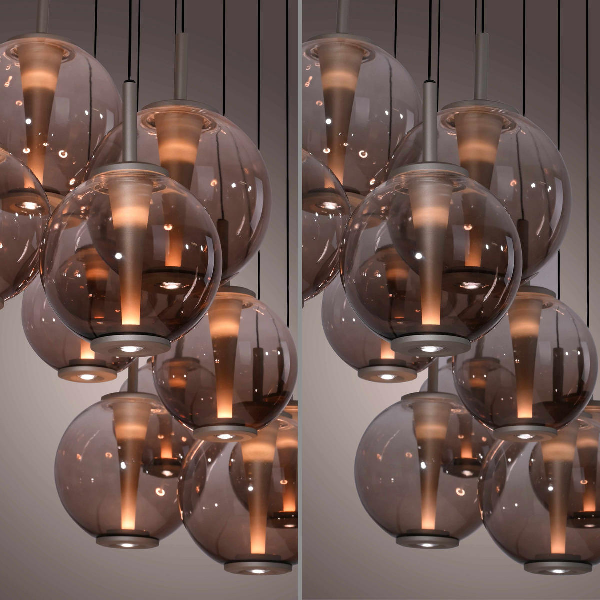 LED-HÄNGELEUCHTE Pure E-Infinity 198/35/180 cm   - Bernsteinfarben, Design (198/35/180cm) - Neuhaus PURE