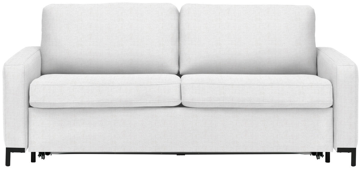 SCHLAFSOFA in Textil Creme  - Creme/Schwarz, Konventionell, Textil/Metall (187/84/97cm) - Welnova