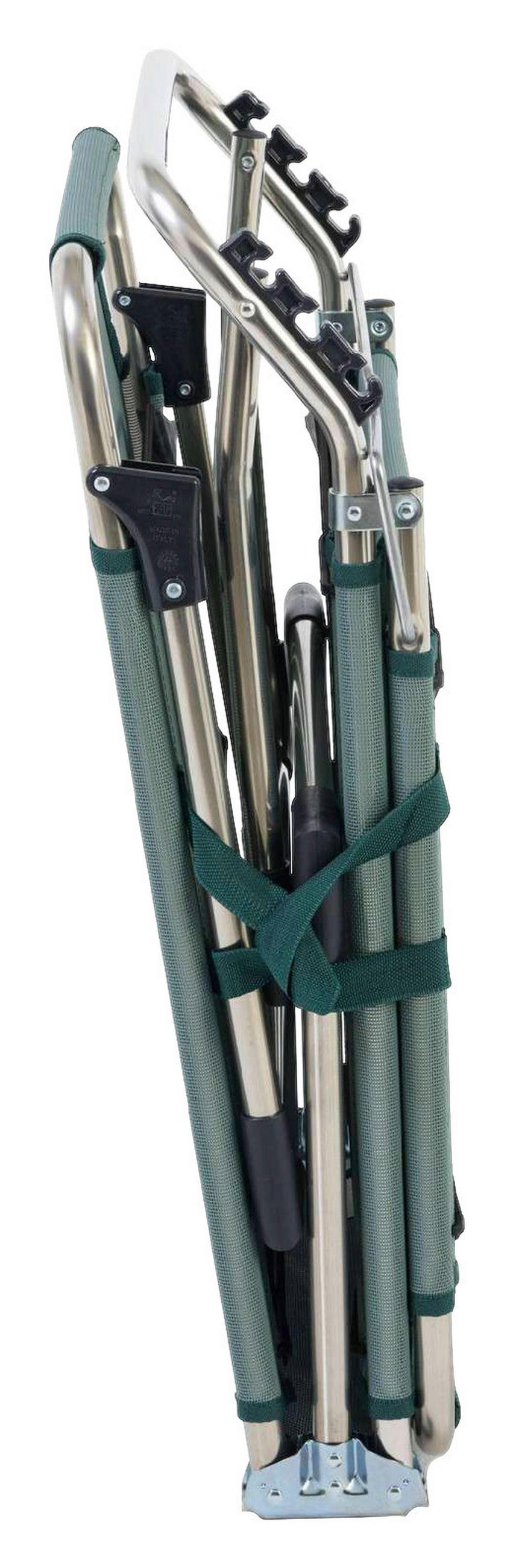 DREIBEINLIEGE 58/42/190 cm  - Alufarben/Grün, Design, Textil/Metall (58/42/190cm) - FIAM