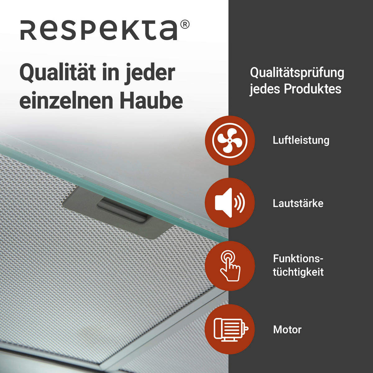 DUNSTABZUGSHAUBE CH1259IXCN  - Edelstahlfarben, Trend, Glas/Metall (60/13/50cm) - Respekta