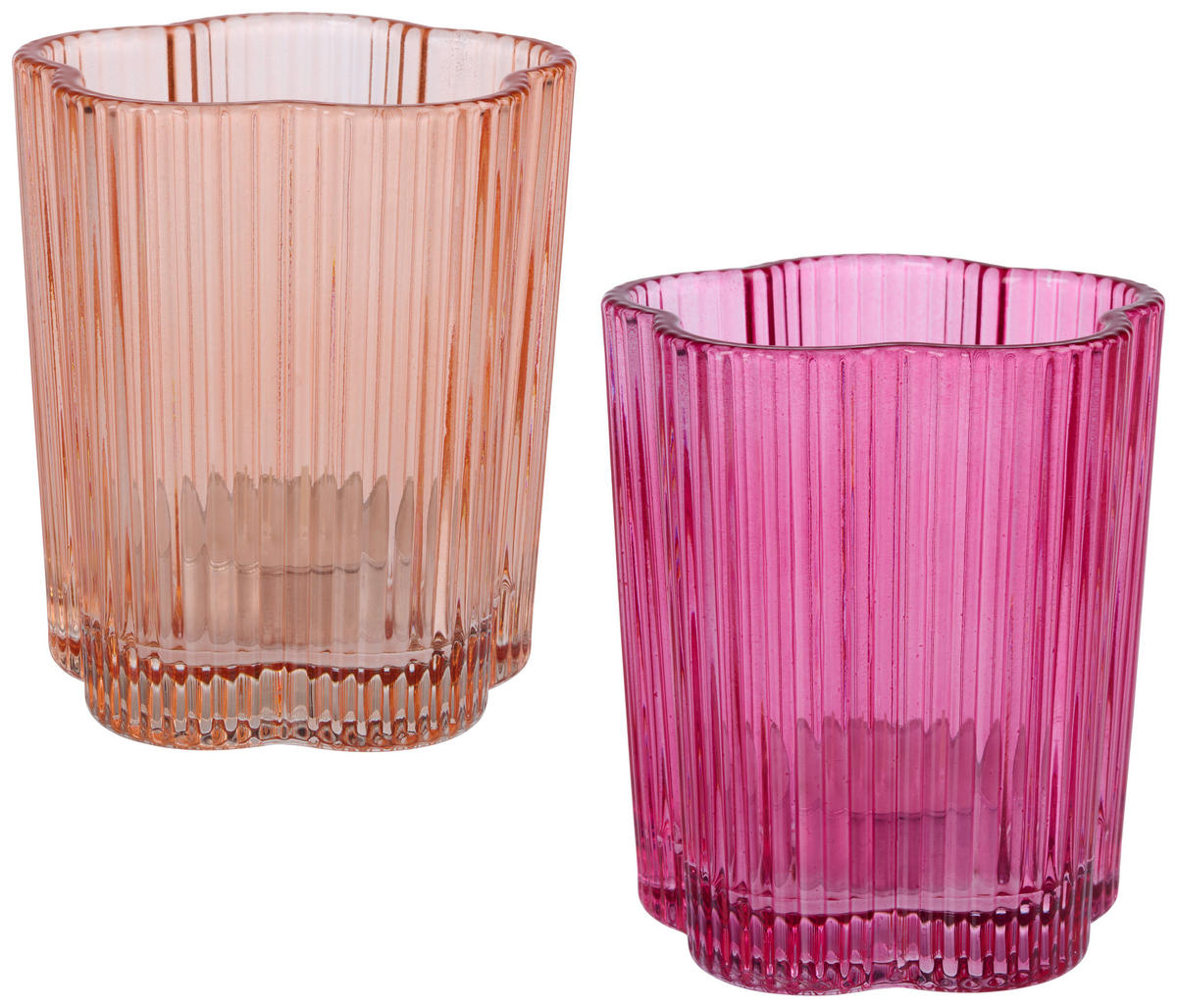 TEELICHTGLAS - Rosa, Basics, Glas (7,5/8,5cm)
