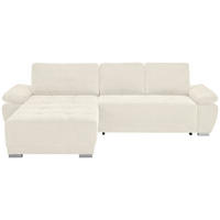 ECKSOFA Creme Chenille  - Silberfarben/Creme, KONVENTIONELL, Holz/Textil (187/293cm) - Carryhome