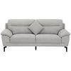 BOXSPRINGSOFA in Textil Grau  - Schwarz/Grau, KONVENTIONELL, Textil/Metall (215/92/94cm) - Livetastic
