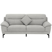 BOXSPRINGSOFA in Textil Grau  - Schwarz/Grau, KONVENTIONELL, Textil/Metall (215/92/94cm) - Livetastic