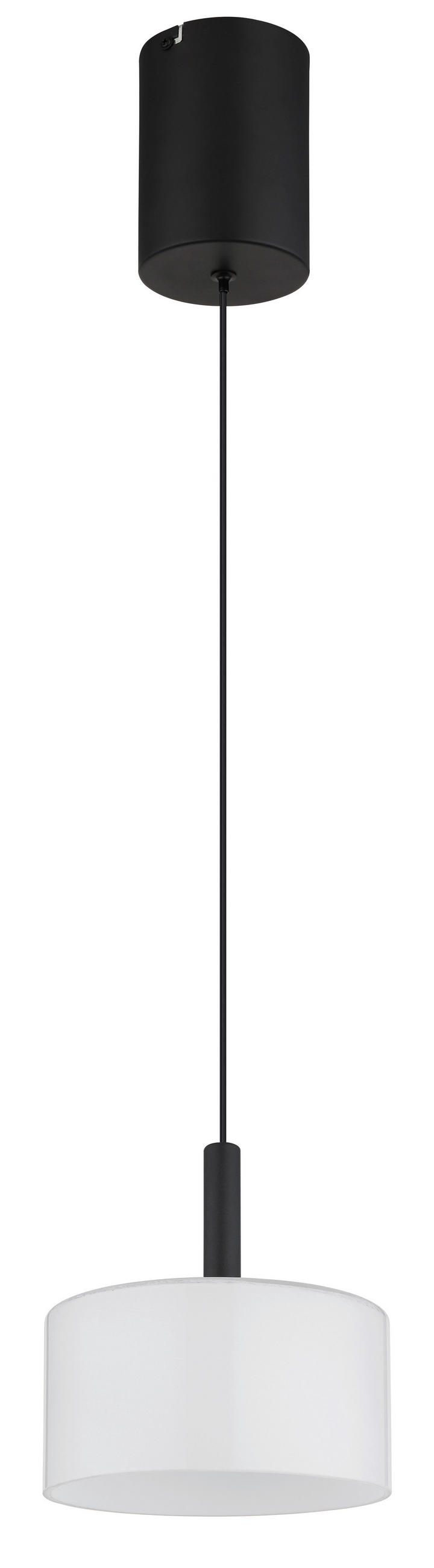 LED-HÄNGELEUCHTE 20/150 cm  - Schwarz/Weiß, Design, Glas/Kunststoff (20/150cm) - Globo