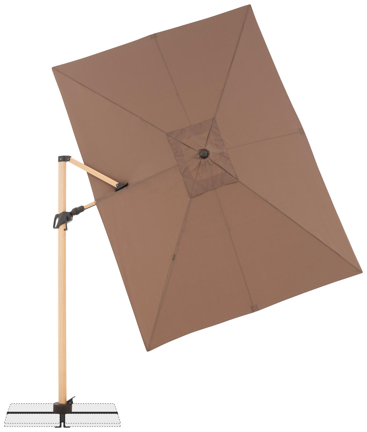AMPELSCHIRM  300/220 cm  - Greige/Eschefarben, Basics, Textil/Metall (300/220cm) - Doppler