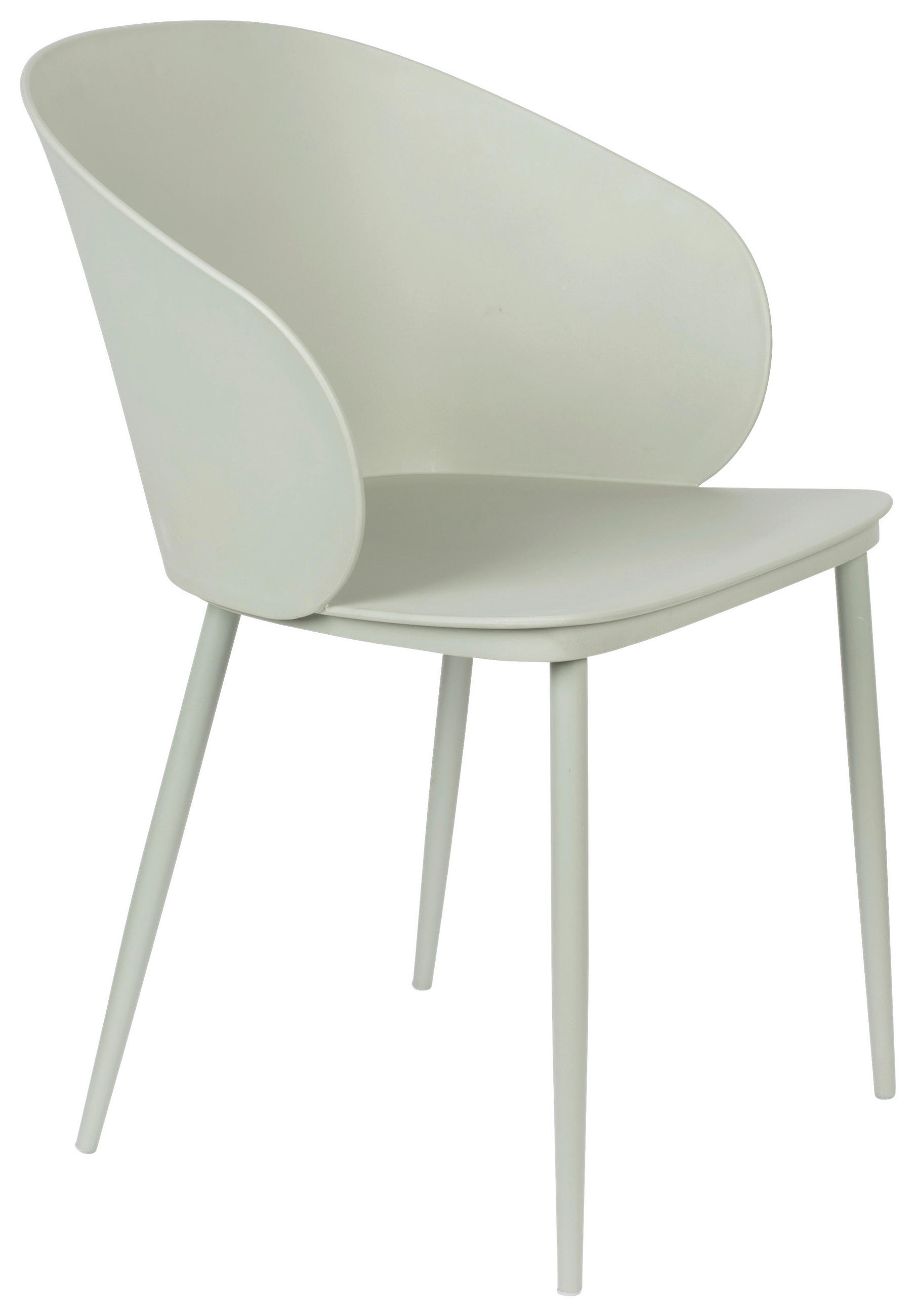 STUHL Mintgrün  - Mintgrün, KONVENTIONELL, Kunststoff/Metall (57/81/53,5cm) - Livetastic