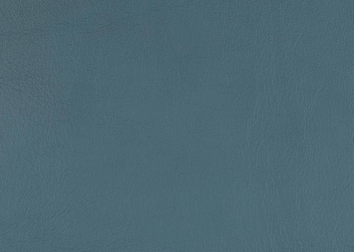 ECKSOFA in Echtleder Blau  - Blau/Eiche Bianco, Natur, Leder/Holz (257/235cm) - Valdera
