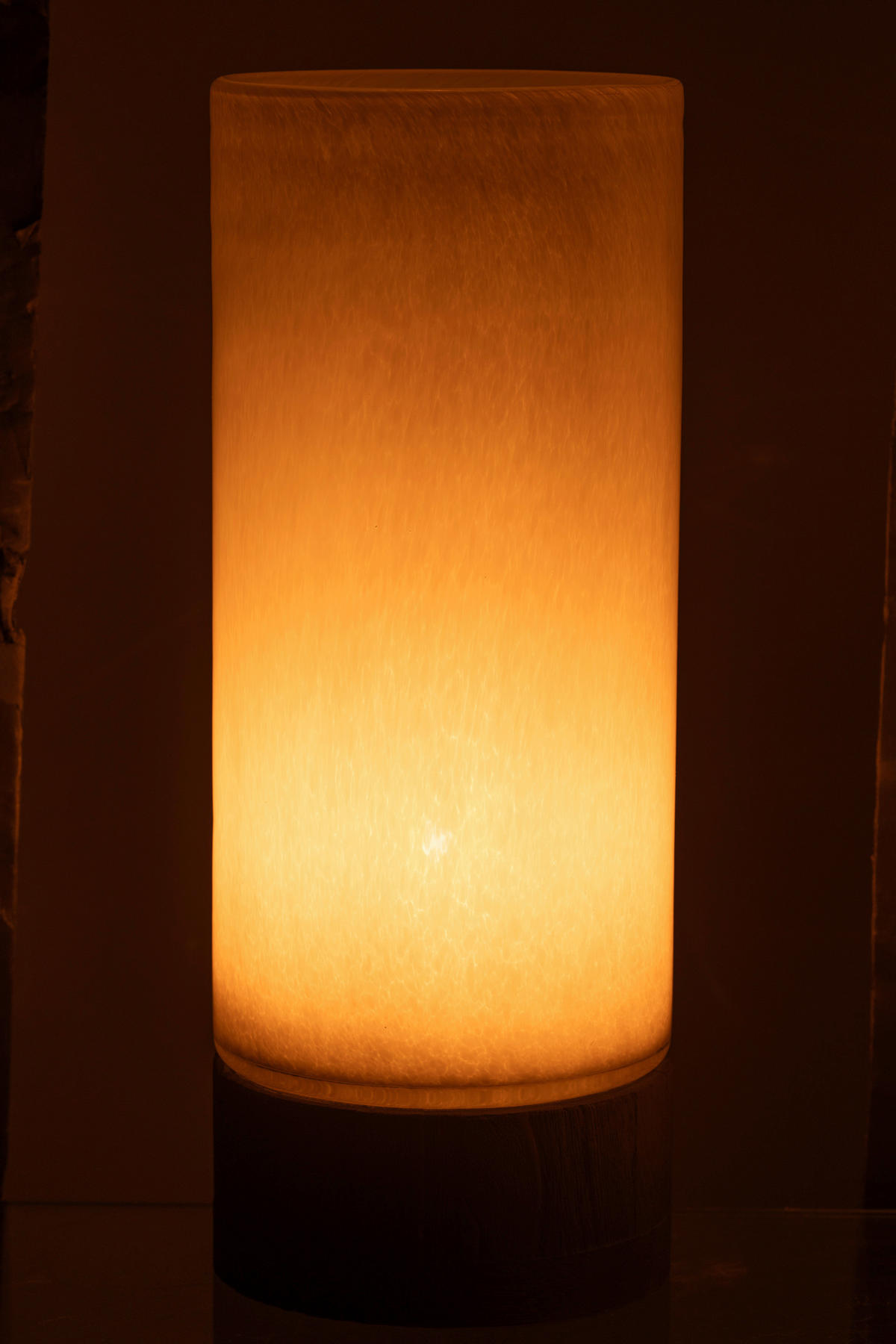 TEELICHTHALTER - Schwarz/Grau, Design, Glas/Holz (14,5/14,5/36,5cm) - Ambia Home