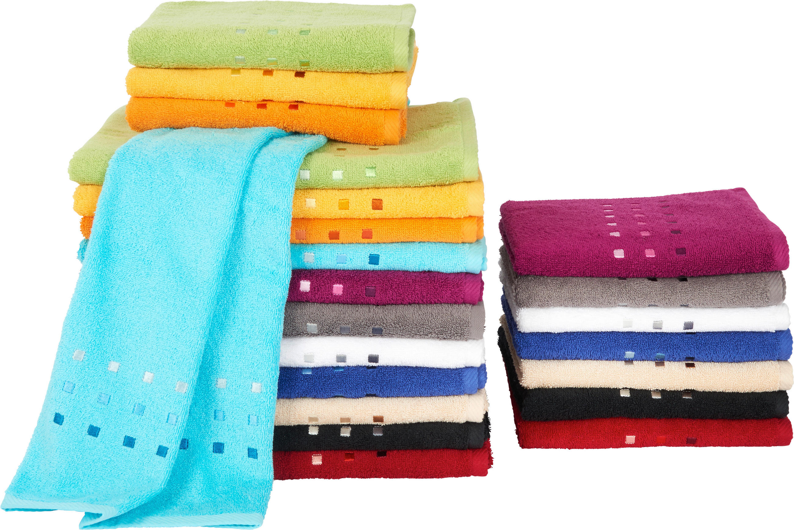 HANDDUK Quattro turkos  - turkos, Klassisk, textil (50/100cm) - Best Price