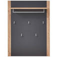 GARDEROBE 5-teilig  in 260/199/38 cm  - Graphitfarben/Eiche Artisan, Design, Holzwerkstoff/Textil (260/199/38cm) - Xora