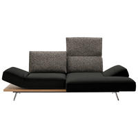 ECKSOFA Flachgewebe Dunkelgrün  - Chromfarben/Dunkelgrün, Design, Holz/Textil (240/132cm) - Koinor