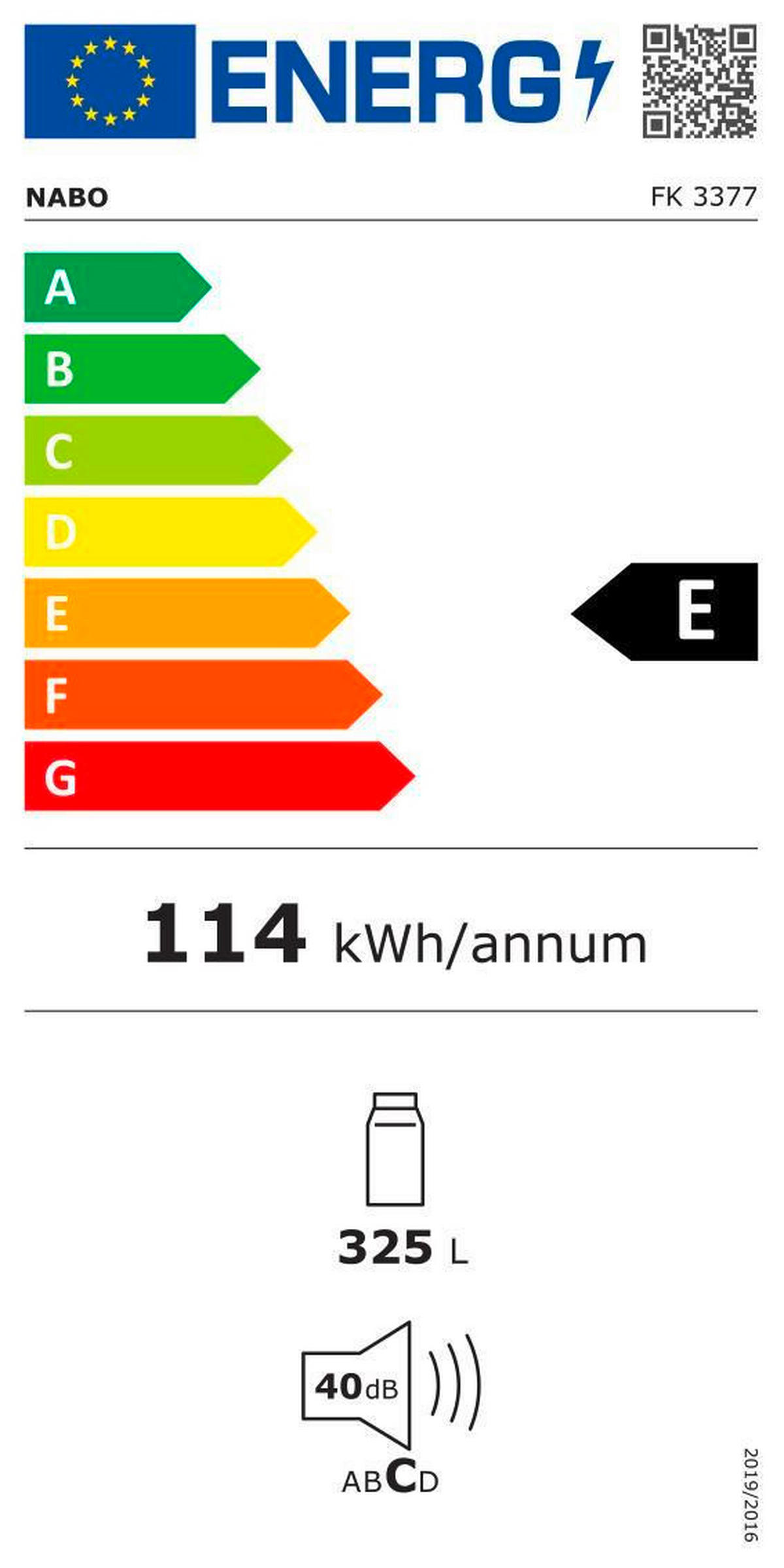 GETRÄNKEKÜHLSCHRANK NABO FK 3377  - Grau, Basics, Metall (63/174/59,2cm) - Nabo