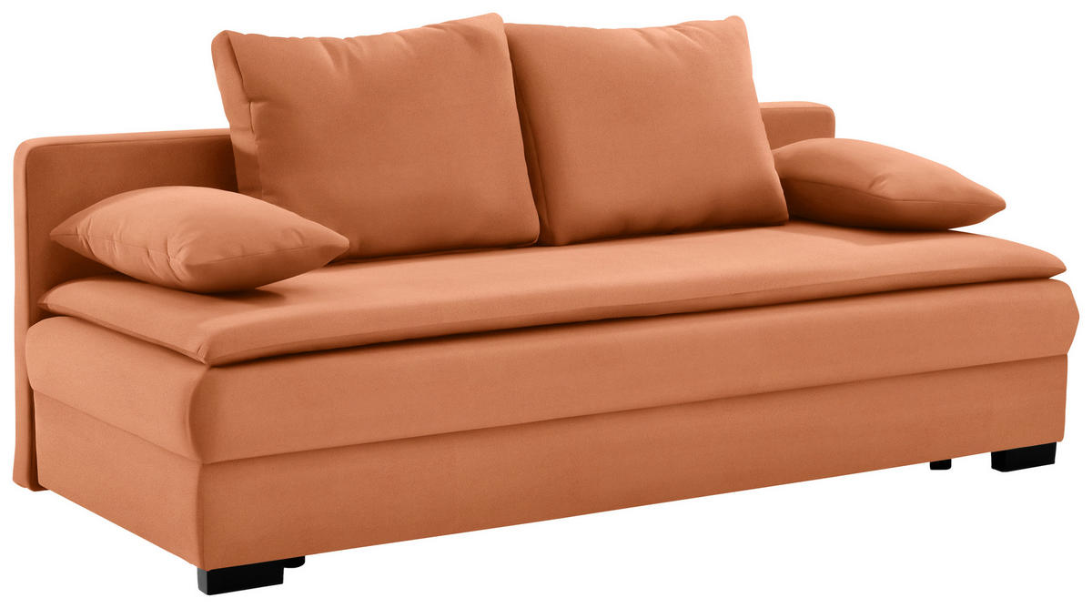 KANAPÉÁGY narancs  - fekete/narancs, Konventionell, műanyag/textil (207/94cm) - Venda