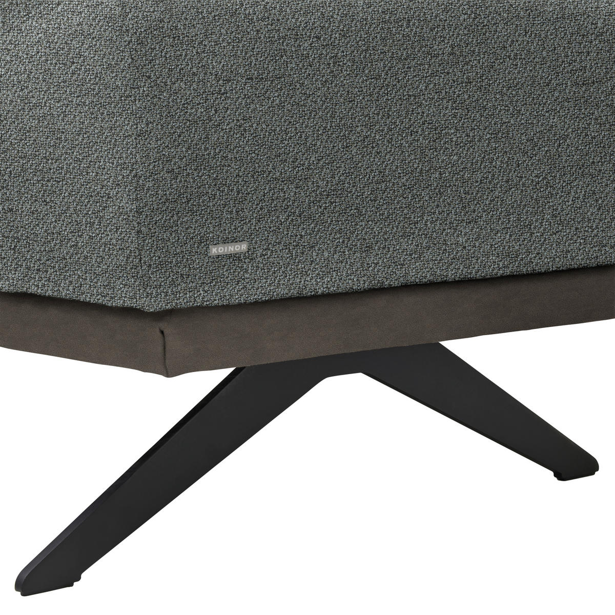 ECKSOFA in Flachgewebe Dunkelgrau  - Dunkelgrau/Schwarz, Design, Textil/Metall (239/270cm) - Koinor