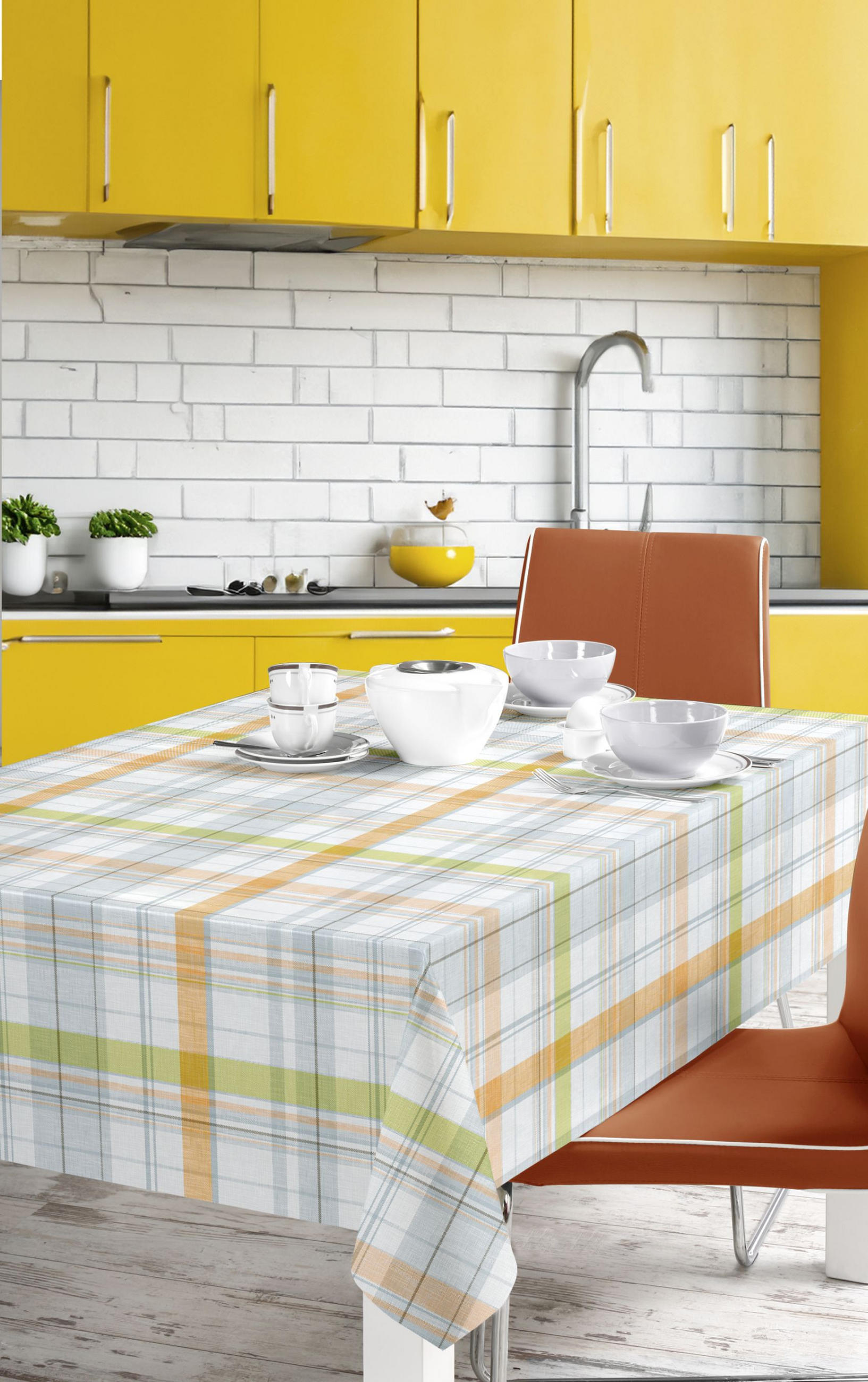 TISCHDECKE Milano Kunststoff Limette 140/180 cm  - Limette, Basics, Kunststoff (140/180cm) - Esposa